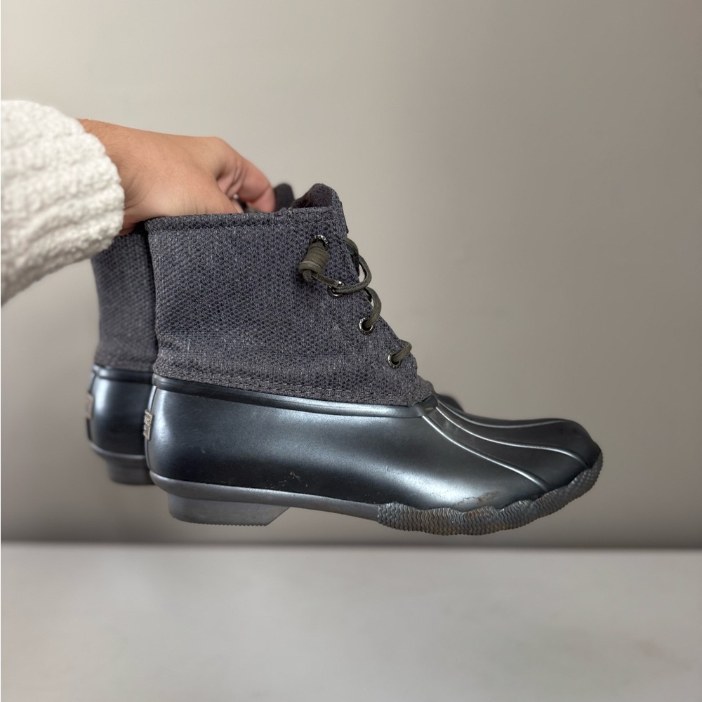 Sperry Women's Charcoal and Black Winter Boots